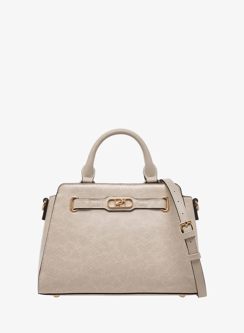 Paprika Textured Crossbody bag with Detachable Strap and Zip Closure