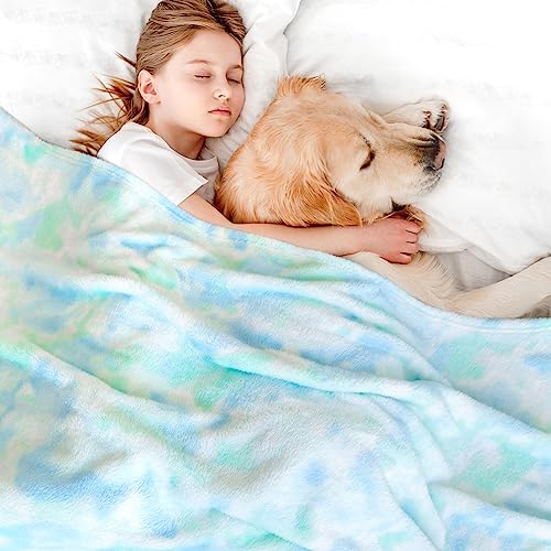 MUGD Fleece Blanket Green Throw Blanket - 300GSM Throw Blanket for Couch Soft Fuzzy Plush Cozy Blankets, Spring Home Decor - Image 3