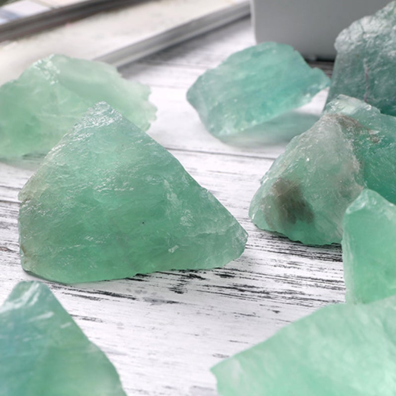 Green Fluorite Crystal Natural Raw Stones 1-2cm 100g for Jewelry Making Chakra Balancing - Aromatherapy Incense Stone for Reiki Healing Home Decoration - Image 5