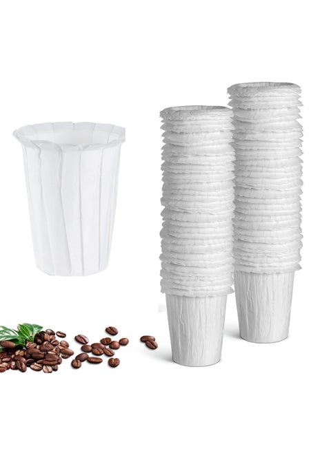 Disposable Coffee Filters for K-Carafe Reusable Filters, Reusable Filter Includes Reusable Filter and Coffee Scoop, Paper Disposable Coffee Filter for Keurig K-Carafe (White 100 Count)