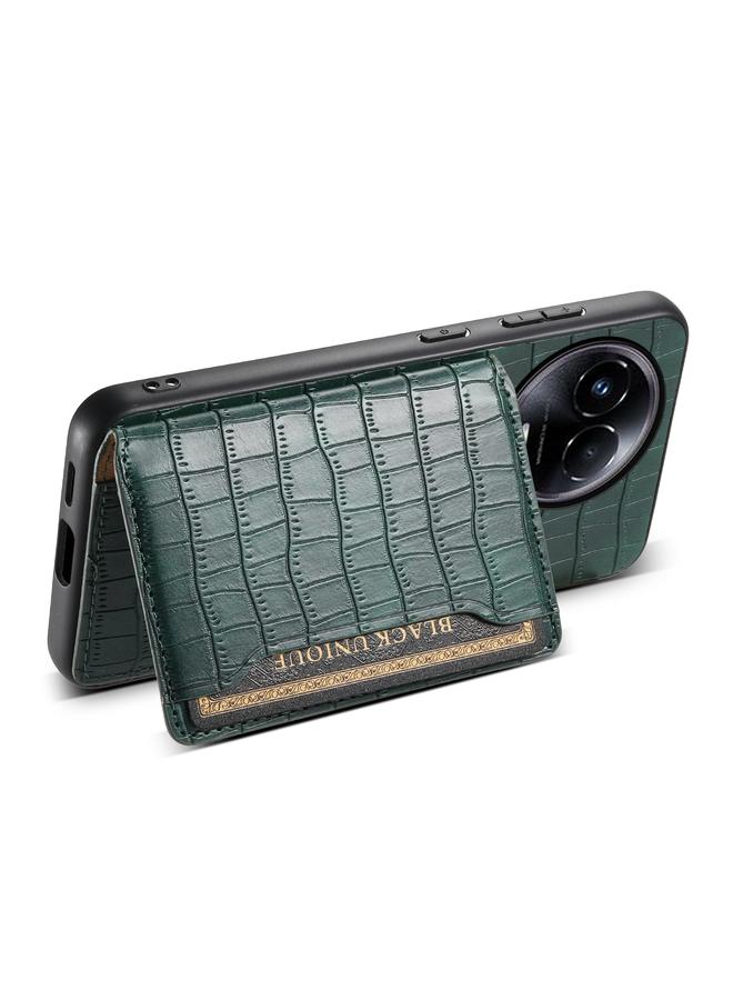 Denior Case For Realme 11 5G Crocodile Texture Card Bag Design Full Coverage Phone Case - Image 4
