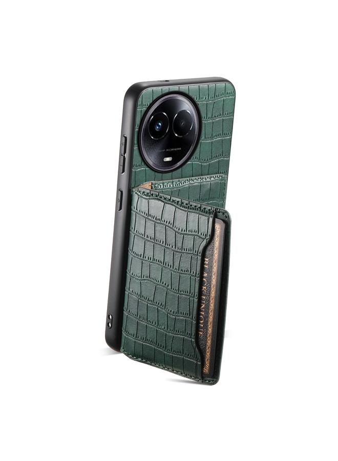 Denior Case For Realme 11 5G Crocodile Texture Card Bag Design Full Coverage Phone Case - Image 3