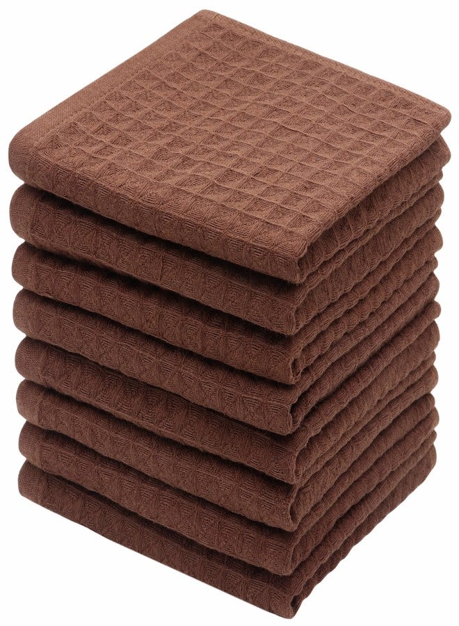 HFGBLG Double Deck Cleaning Rags Dish Cloths for Washing Dishes, Cotton Dish Rags Set of 8, Soft and Absorbent Wash Cloths Dish Towels for Kitchen,12 Inch x 12 Inc (Brown) - Image 2