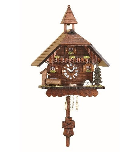 Trenkle Kuckulino Black Forest Clock Black Forest House with Quartz Movement and Cuckoo Chime TU 2034 PQ - Image 1