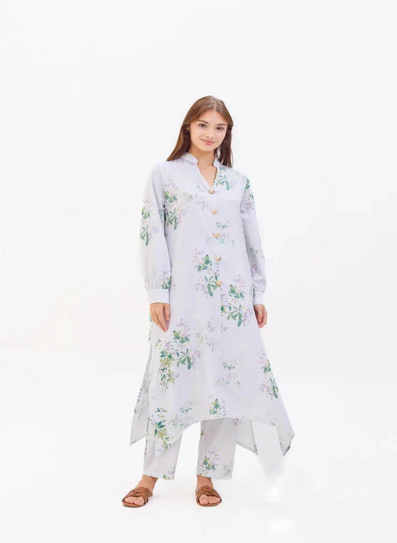 Hassal Two Piece Floral Printed Suit