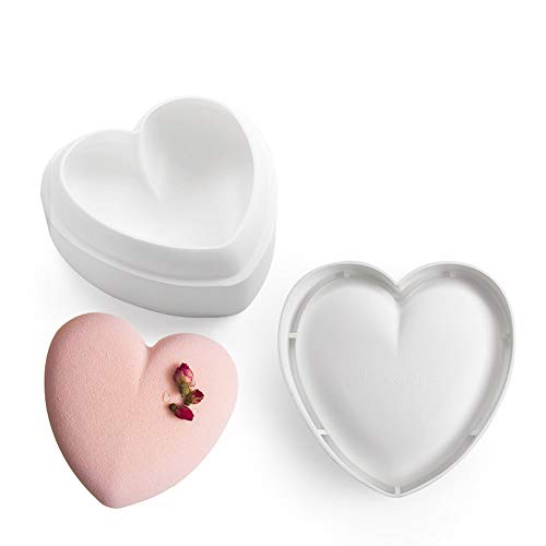 AntranStore Diamond Heart Love Mousse Cake Mold Trays, Silicone Baking Pan-Food Grade & BPA Free-Not Sticky Mould Suitable For Mousse,Chocolate Brownie,Cheesecake,Jelly,Ice Cream,Fondant - Image 2