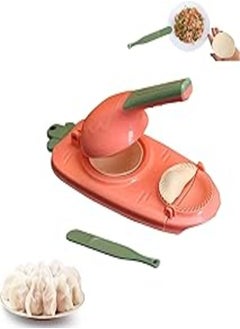 PRATAK 2 in 1 Dumpling Maker,Multifunction DIY Manual Dumpling Press Molds Set,Dumpling Skin Artifact DIY Dumpling Maker,Dumpling Skin Maker Dumpling Moulds (Pink) 