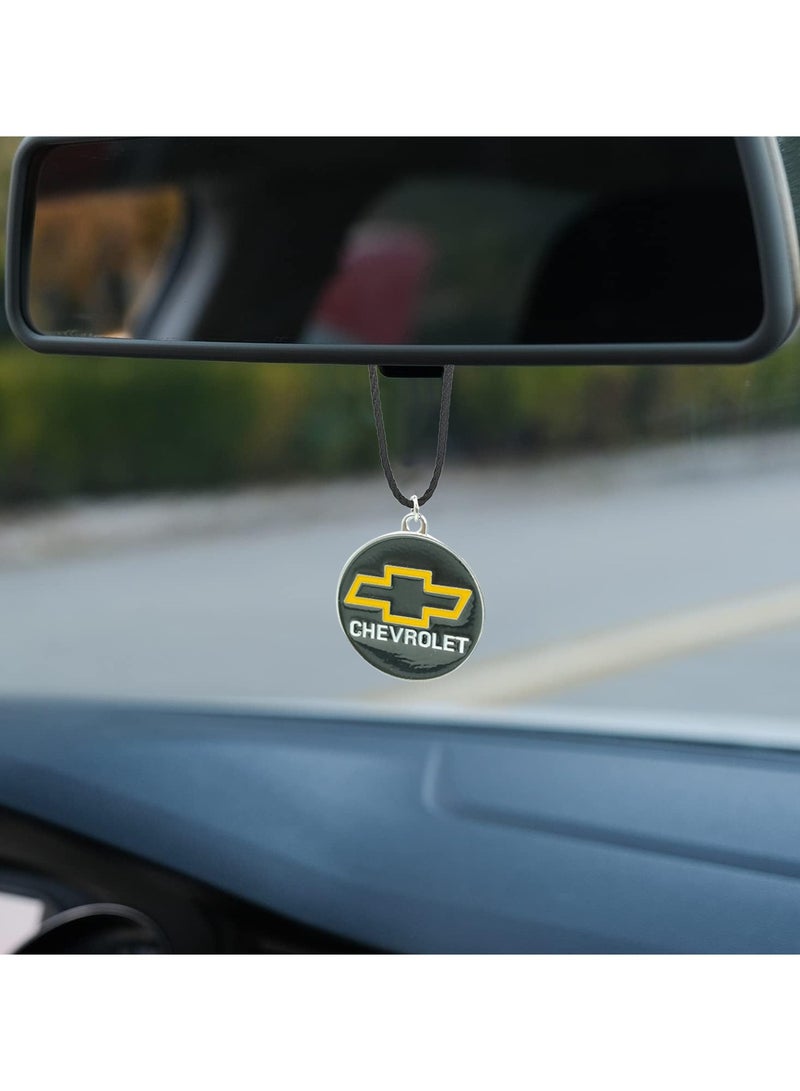شيفروليه شعار مرآة معلقة قلادة معدنية صغيرة سيارة الديكور سلسلة قلادة 1 قطعة - Image 4