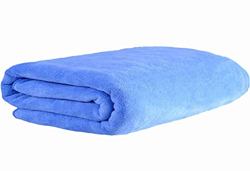 MYLSMPLE Luxury Microfiber Bath Towel Bath Sheet Beach Spa Extra Large Soft Absorbent Towel (36 Inch X 72 Inch, Light Blue) - Image 2