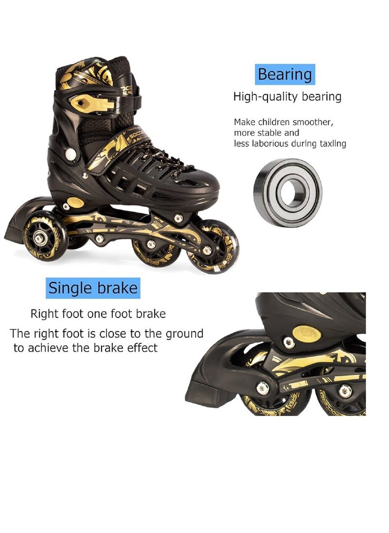 Inline and Roller Skates Shoes for Kids Youth full Set With Helmet and Protection