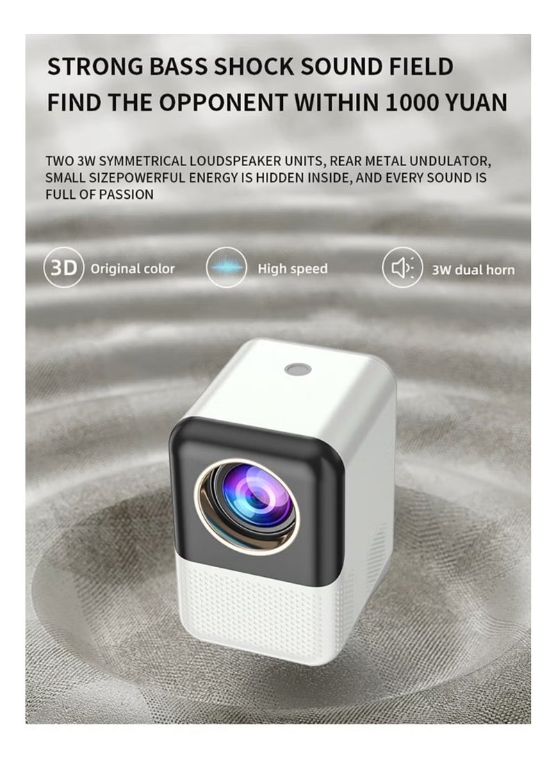 NH Upgrade Portable Projector 400ANSI 1080P Full HD 5G&2.4G Dual WiFi BT5.0 HIFI Speaker Built-in Android OS - Image 2