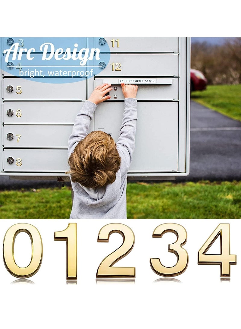 RATSAW 3D House Door Number Waterproof Self Adhesive Sticker Number for House Apartment Mailbox Hotel Office Number 0 - Image 5