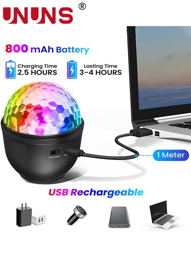 UNUNS Disco Ball Light For Party,Mini DJ Strobe Light With 15 Colors,Remote Control Party Lights USB Disco Stage Light For Home Dance Birthday - Image 2