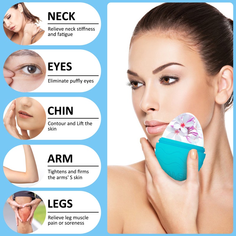 ELAIMEI Egg-Shaped Silicone Ice Compress Tool for Facial Massage and Swelling Relief - Image 2