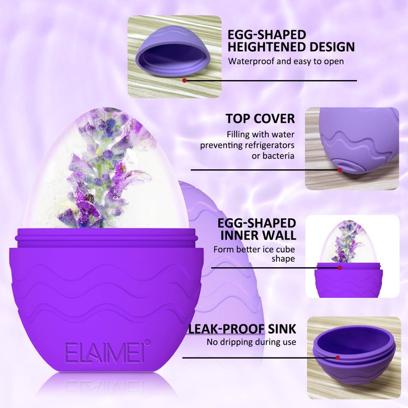 ELAIMEI Egg-Shaped Silicone Ice Compress Tool for Facial Massage and Swelling Relief - Image 4