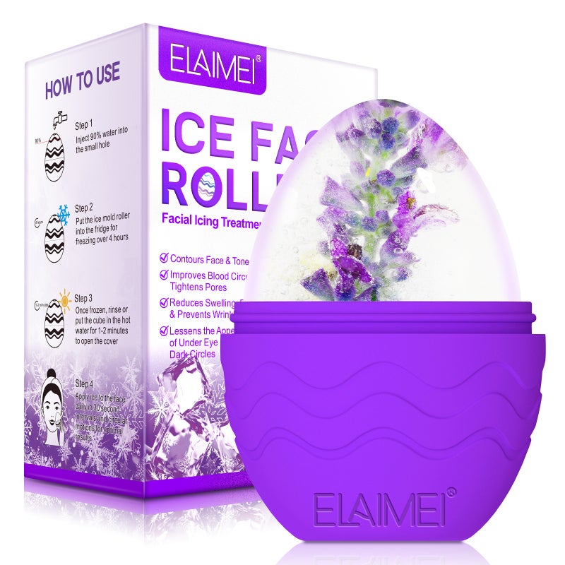 ELAIMEI Egg-Shaped Silicone Ice Compress Tool for Facial Massage and Swelling Relief - Image 3