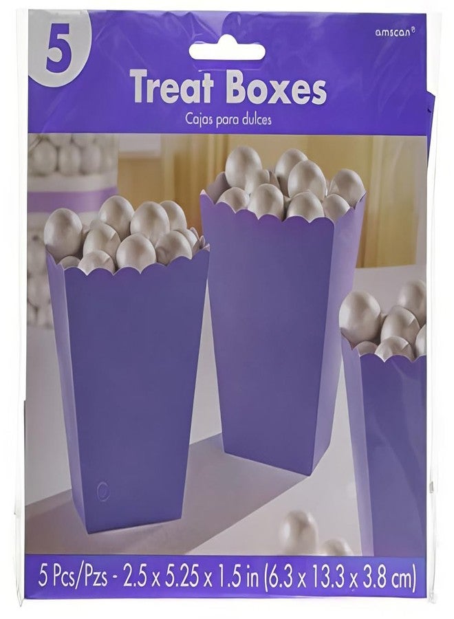 Amscan Adorable New Purple Small Scalloped Popcorn Box - 5.25" x 3.75" (5 Pieces) - Ideal for Birthday, Party Favors, Celebrations & More - Image 5