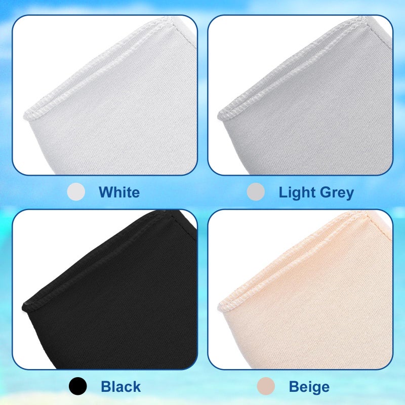 Bememo 4 Pack Sun Protection UV Gloves Sun Block Driving Fingerless Gloves Wrist Length Cotton for Women Men - Image 3