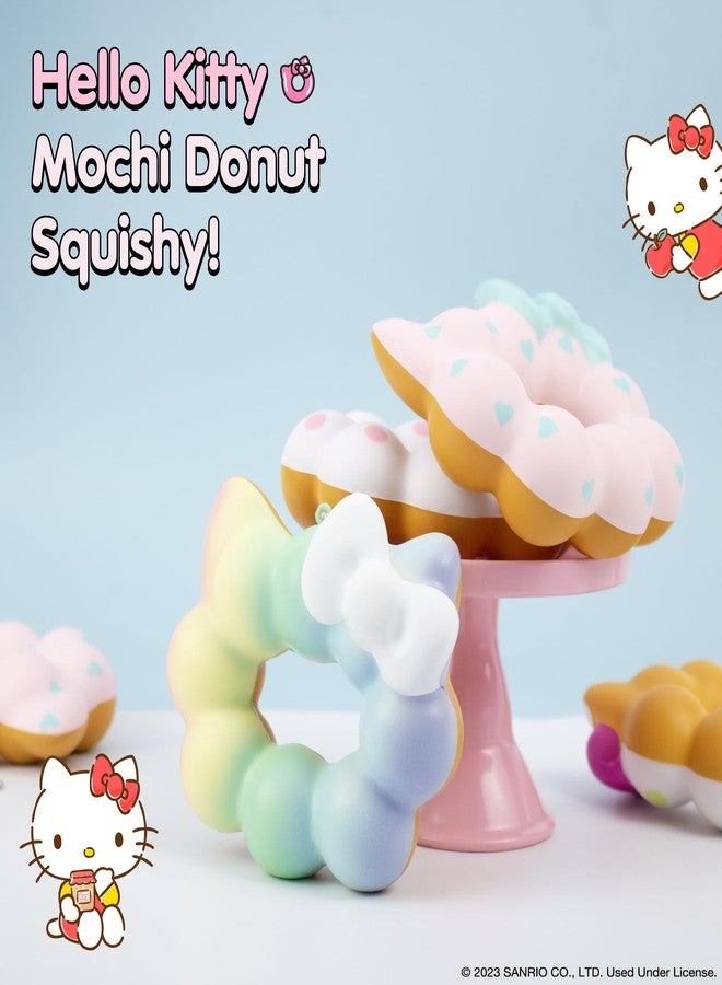 Hamee Hello Kitty Cute Mochi Donut SquiSHU Squishy Toys - Slow Rising Squishy Toy Keychain for Party Favors, Stress Ball, Birthday Gifts, Kawaii Squishy for Kids, Girls, Boys, Adults - White - Image 3