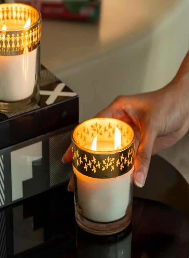 SEVA HOME Enchante Scented Candle - Dil Se (Saffron Silk - Birds) | Warli Art Design | 25H Burn | Natural Soy Wax | Cultural Home Décor & Luxury Gifting - Image 3