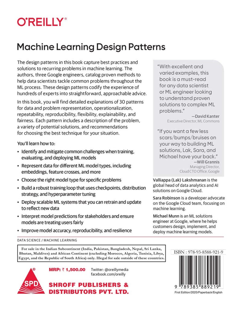 Machine Learning Design Patterns: Solutions to Common Challenges in Data Preparation, Model Building, and MLOps (Grayscale Indian Edition) - Image 2