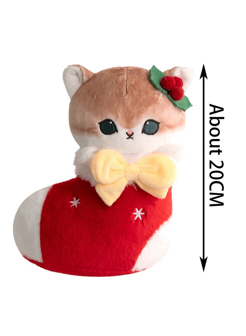 20cm Red Socks Cat Doll Plush Toy | Mofusand Character | Soft And Cute | Cartoon Doll | Suitable As A Gift For Children Over 3 Years Old - Image 2