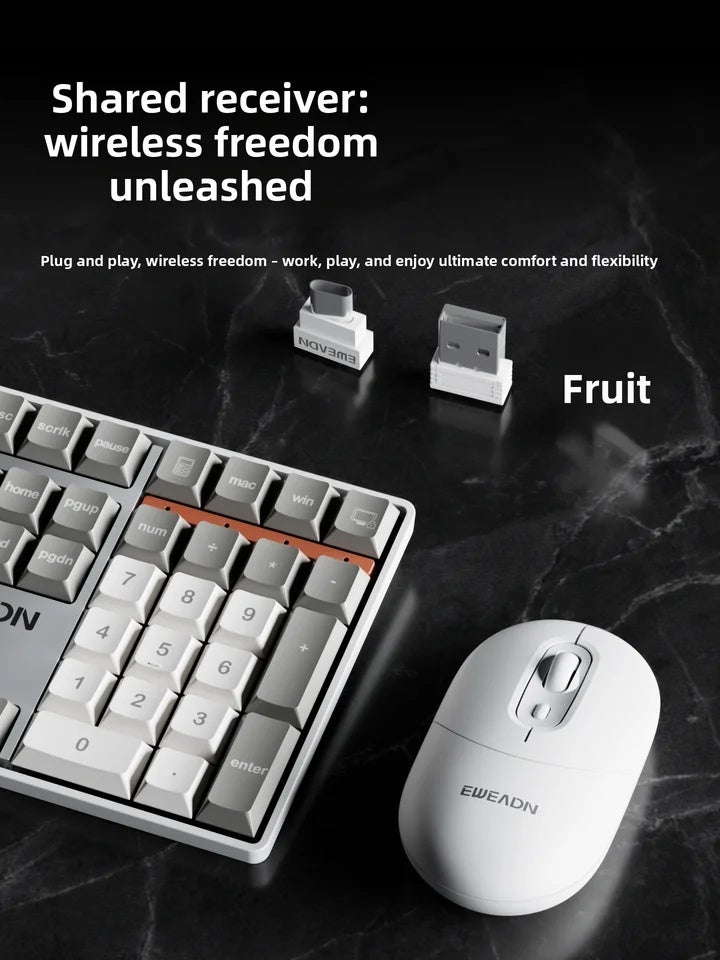 Eweadn VX108 Wireless Bluetooth Keyboard and Mouse Set Silent Membrane for Laptop Office - Image 4