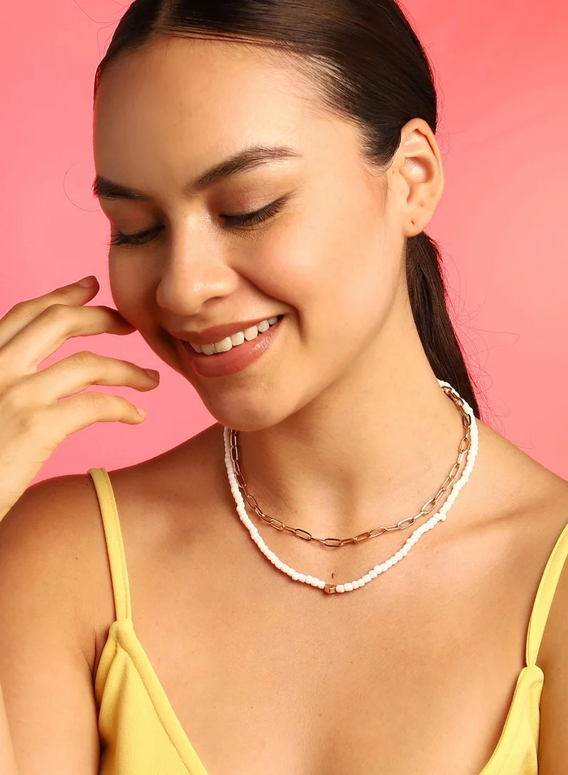 SOHI Casual Multi-Layer Artificial Necklace Jewellery
