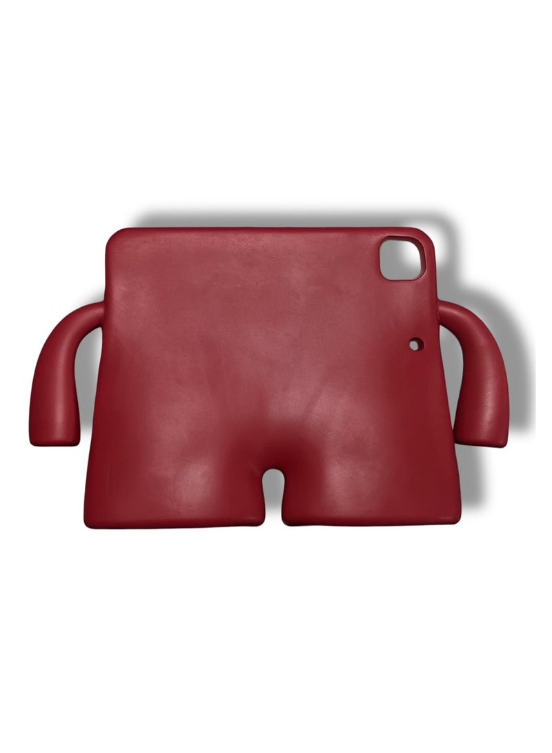 Case for iPad Pro 11 inch M4 Case 2024, Shockproof Rugged Protective Cover for Kids Girls Boys ( Dark Red) - Image 4