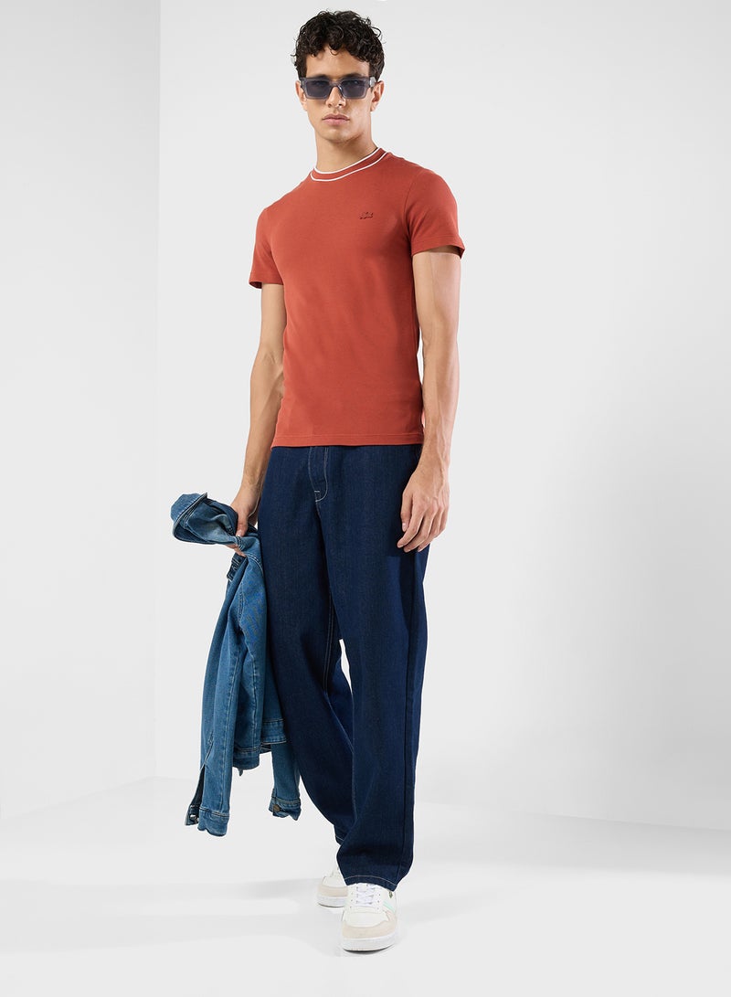 LACOSTE Logo Graphic Crew Neck Short Sleeve T-Shirt  - Image 4