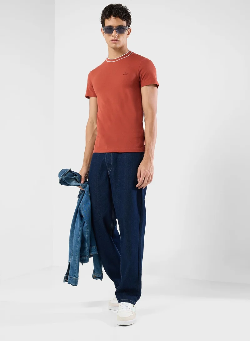LACOSTE  Logo Graphic Crew Neck Short Sleeve T-Shirt for Men | Best Price UAE