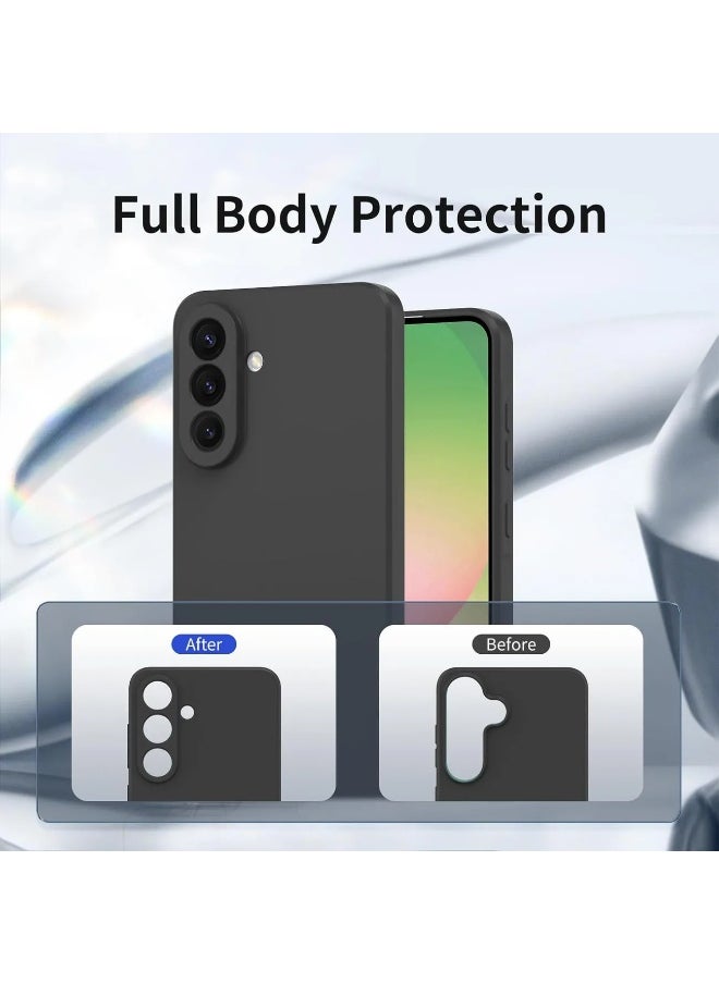 Houmt Samsung galaxy A56 Case Cover With 2-Pack Screen Protector Liquid Silicone Case Silky-Soft Touch Full-Body Protective Phone Case for Samsung A56 6.7-inch  - Image 3