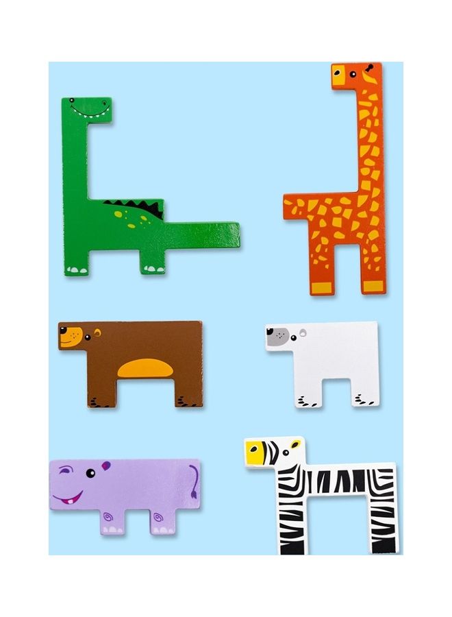 Wooden Brain Teasers Building Blocks Puzzles Set - Image 5