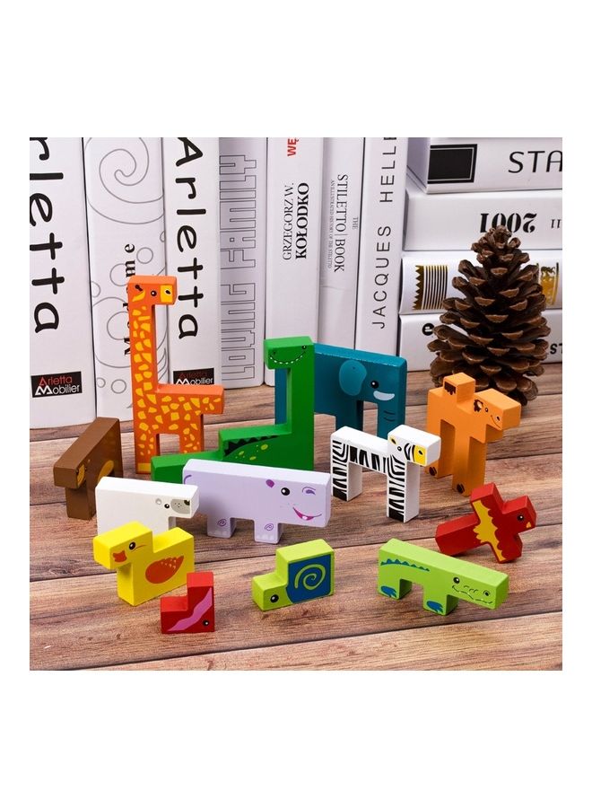 Wooden Brain Teasers Building Blocks Puzzles Set - Image 2