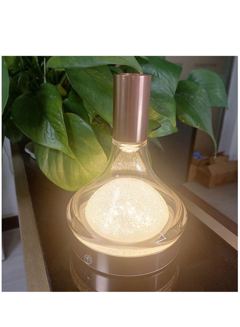 Arabest Small Vintage Table Lamp for Bedroom Nightstand, Bedside Lamp Translucent Glass Stepless Dimmable, Murano Aesthetic Home Decor for Living Room Kitchen - Image 3