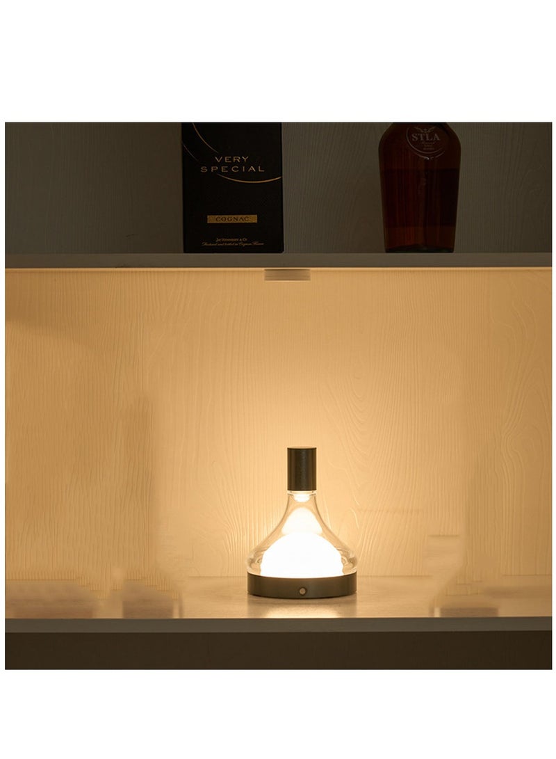 Arabest Small Vintage Table Lamp for Bedroom Nightstand, Bedside Lamp Translucent Glass Stepless Dimmable, Murano Aesthetic Home Decor for Living Room Kitchen - Image 5