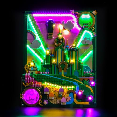LocoLee Light kit Compatible with Lego 75685 Emerald City Wall Art Decoration No Model Only Light LED Lighting Accessories Compatible with Lego 75685 Standard Version - Image 1