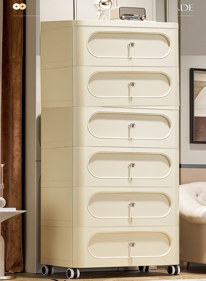 إن كي أكس خزانة تخزين متعددة الاستخدامات وخزانة ملابس الأطفال ثلاثية الطبقات وأنيقة - Image 4