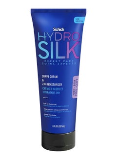 Schick Hydro Silk Shave Cream & 24-Hour Moisturizer | Pubic Hair Shave Cream for Women and Bikini Area Moisturizer, Shaving Cream for Women Sensitive Skin, 8 fluid oz