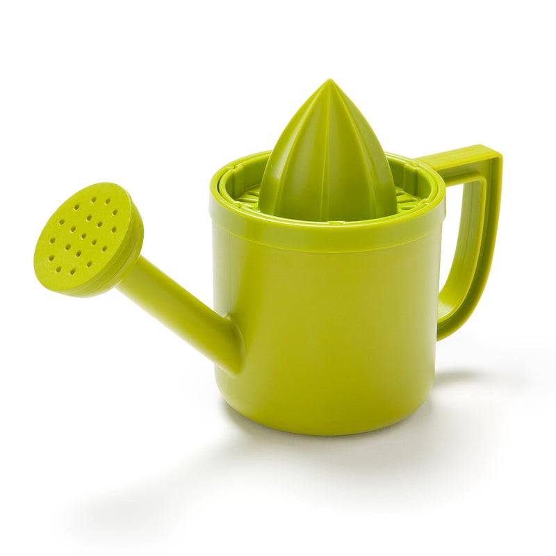 Peleg Design Lemoniere Original Watering CanShaped Manual Hand Juicer Green Plastic Squeezer with Pourer for Lemon or Citrus Juice with Flip Lid for Storage