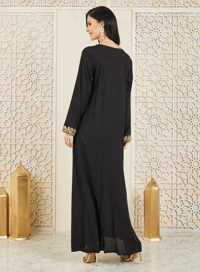 ستايلي Embroidered AOP Jalabiya