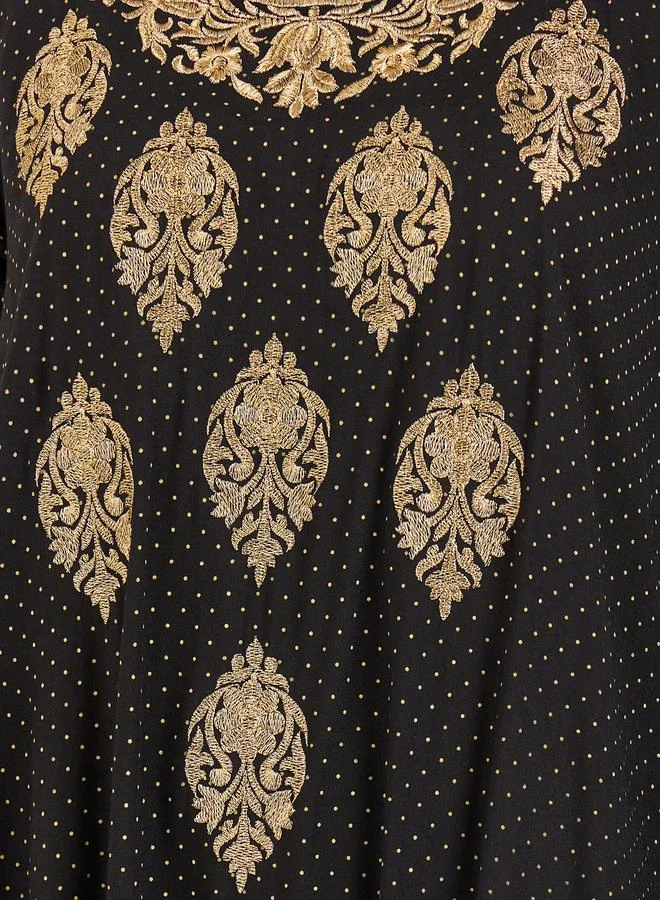 ستايلي Embroidered AOP Jalabiya
