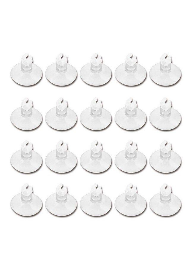BornFeel Aquarium Suction Cups 20pcs Clear Airline Tube Clips Holders Clamps 3/16 '' for Fish Tank Tubing - Image 1