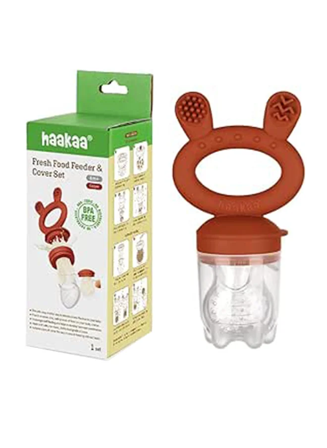 haakaa Fresh Food Feeder And Cover Set - Copper