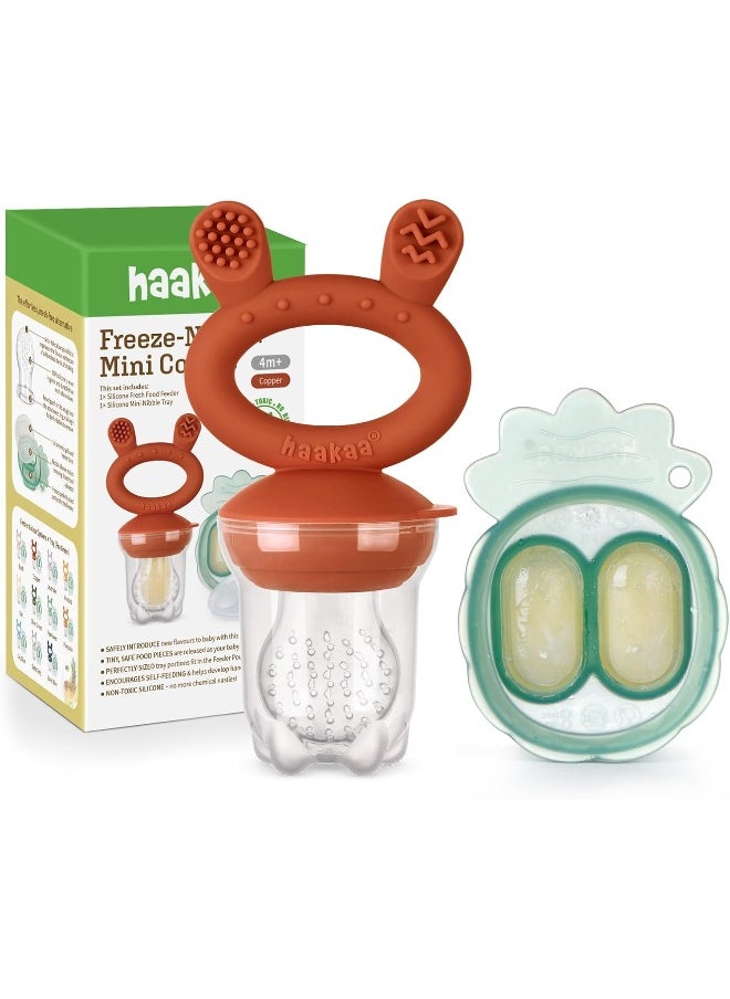 haakaa - Fresh Food Feeder And Cover Set - Copper - Image 1