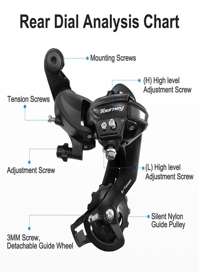 Relwears Tourney Rear Derailleur RD-TY300 6/7Speed Rear Derailleur Direct Mount for Mountain Bike Road Bike Snowmobile Trail Bike - Image 3