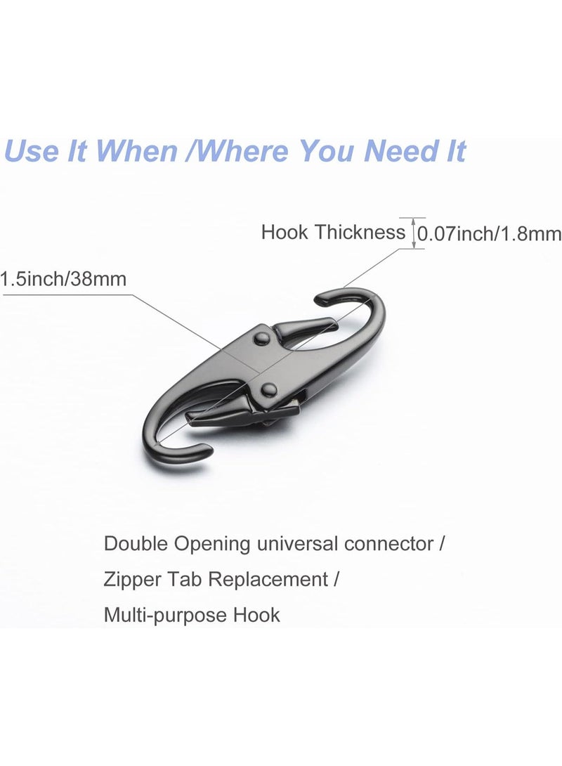 Double Small Carabiner Clips - Theft Deterrent - Holding Zipper Closed - Zipper Pull Replacement - Image 2