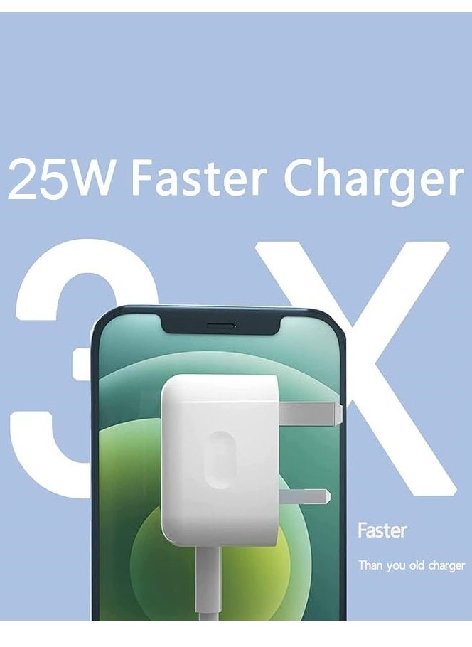 ION - iPhone 25W Fast Charger | USB C Wall Fast Charger with USB C to Lightning Cable Compatible with iPhone 14/14 Pro/14 Pro Max/13/12/SE2020/11/XR/XS Max/X/iPad - Image 1