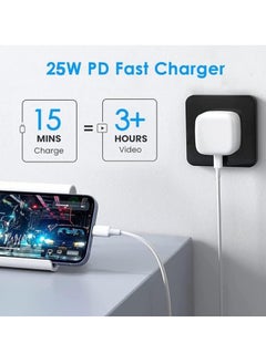 ION iPhone 25W Fast Charger | USB C Wall Fast Charger with USB C to Lightning Cable Compatible with iPhone 14/14 Pro/14 Pro Max/13/12/SE2020/11/XR/XS Max/X/iPad  - Image 5