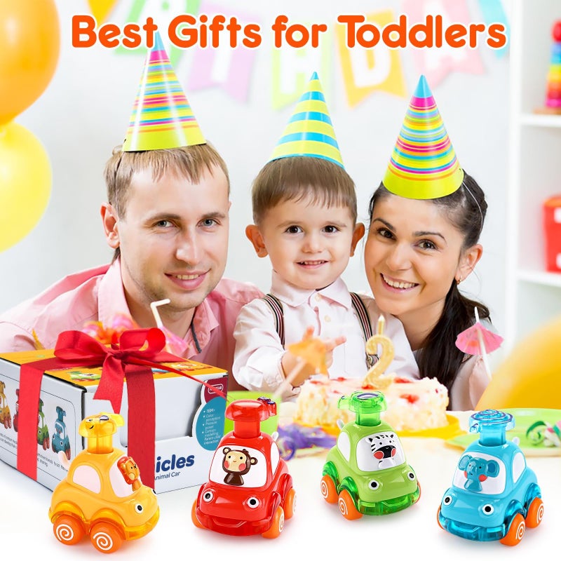Palmatte Cars Toys for 1 Year Old Boy Birthday Gift: Press and Go Toys Cars for Toddlers 1-3 Baby Toys 12-18 Months Toddler Toys Age 1-2 One Year Old Boy Toys First Birthday Gifts for 1-3 Year Old Boys Girls - Image 4